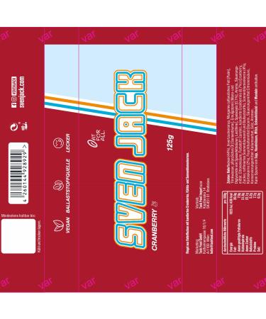 Sven Jack Energy Cake Cranberry - Low Sugar Oatmeal Bar | Original Fitness Flapjack & Snack | 125g (36 Pack) - Buy Online on GoSupps.com