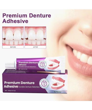 Weqizuerqi Denture Adhesive Maximum Holding Force 40 Gram Creme Adhesive Repair Full Partial Certain Denture Cream For Daily Use by Women and Adults with Full - Buy Online on GoSupps.com