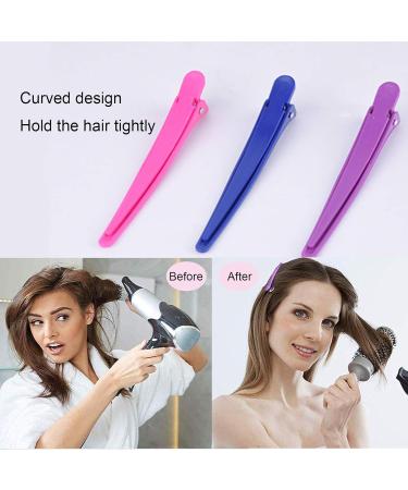 Shop Jeopoom 12-Piece Hair Clips Set - Non-Slip Hairdressing Accessories for Girls | Durable Plastic Combs in Rosa Purple & Blue - Buy Online on GoSupps.com