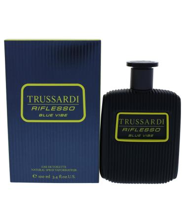 Trussardi Riflesso Blue Vibe Men EDT Spray 3.4 oz 3.4 Ounce (Pack of 1)