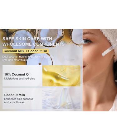 Buybuddies Coconut Collagen Serum For Face with Vitamin C - Anti Aging Discoloration Correcting & Hydrating Serums - Hyaluronic Acid Niacinamide & Bakuchiol - Vegan Dark Spot Remover - 1.08 Oz. - Buy Online on GoSupps.com