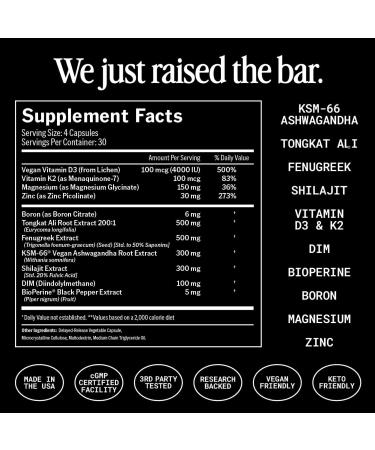 OPEN Essentials Edge 11-in 1 Testosterone Booster for Men Over 30 - Drive, Energy, Performance - Tongkat Ali, Fenugreek, KSM-66 Ashwagandha - 120 Precision Release Capsules - Buy Online on GoSupps.com