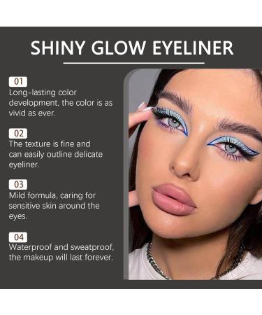 Waterproof Eyeliner Shine 8 Colors Long Lasting Effect Defined Lines with Waterproof EyelinerFor Outdoor Activities Event Work Night Wedding Travel Party Daily Use Home Woman - Buy Online on GoSupps.com