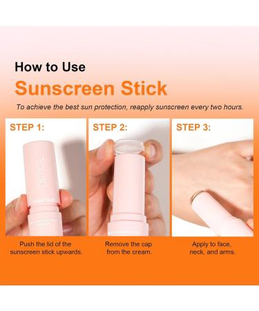 DAGEDA Watermelon Sunstick Sunscreen Stick SPF 50 Transparent Lightweight Texture Sweat and Water Resistant Roll On Sunscreen for Face and Body - Buy Online on GoSupps.com