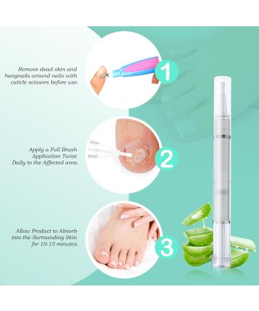 4-Piece Nail Care Pen Set - Repair & Nourish Fingernails & Toenails with Tea Tree Oil Vitamin E & Aloe Vera | Best Nail Treatment for Healthy Nails - Buy Online on GoSupps.com