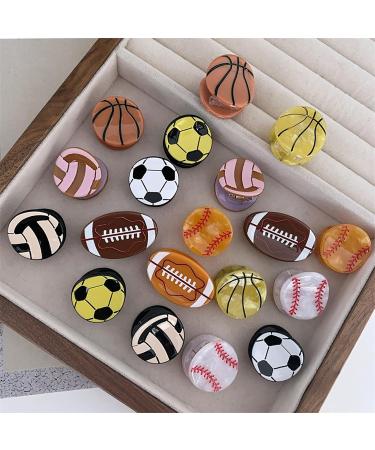Soccer Hair Claw Clip Funny Claw Clip Hair Banana Barrette Anti-slip Girl Hair Clip Ponytail Clamp Cartoon Hair Clip For Women Kids Orange Soccer - Buy Online on GoSupps.com