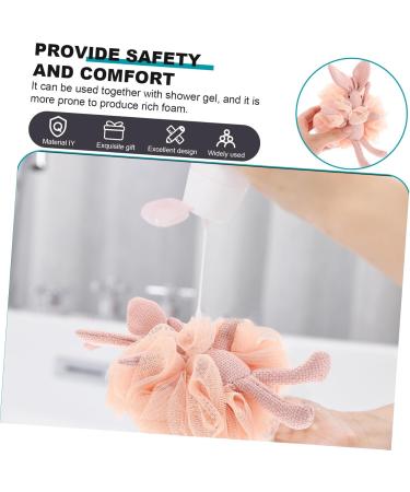 Housoutil Bath Mesh Sponge Body Scrubber Loofah Bathing Accessory Mesh Pouf Bath Sponge Cleaning Sponges for Household Use Exfoliating Bath Sponge Pink Portable Pe Tub Child - Buy Online on GoSupps.com