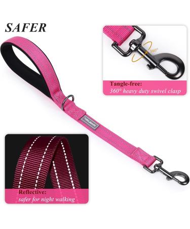 Vivaglory Short Dog Leash 46cm - Pink Traffic Leash for Medium & Large Dogs | Durable Training Line - Buy Online on GoSupps.com