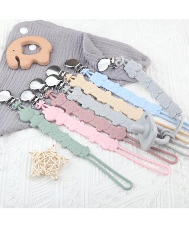 Kowlone Koala Bear Silicone Dummy Clip Set - Teething Pacifier Holder for Boys and Girls (Green Grey) - Buy Online on GoSupps.com