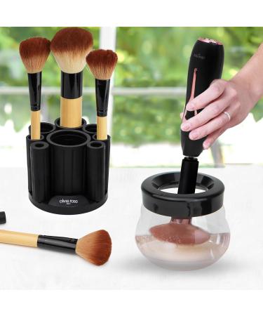 Olivia Rose Electric Makeup Brush Cleaner Spinner | Deep Clean 8 Size Rubber Collars (Black) - Fast International Shipping - Buy Online on GoSupps.com
