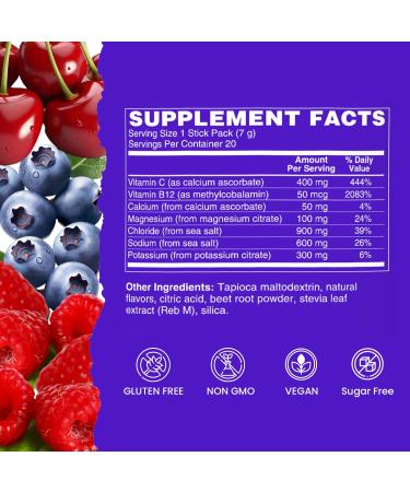 Buy Vital Rise Sugar-Free Electrolytes Powder Packets | Quick Hydration with Low Sodium | Best Electrolytes for Kids & Adults - Buy Online on GoSupps.com