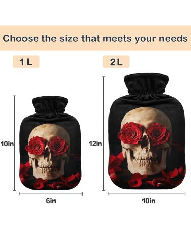 Shop Naanle Fantasy Skull Roses 2L Hot Water Bottle | Heat & Cold Therapy for Pain Relief - Buy Online on GoSupps.com