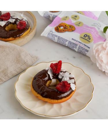 Nuvola Zero Ciambella Zero Protein Snacks Sugar Free Gluten Free and Lactose Free Zero Carbohydrates With Chocolate Chips Pack of 12 Made in Italy. - Buy Online on GoSupps.com