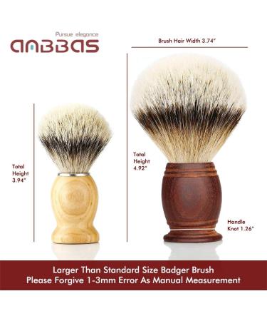 Absbas 4.9 Silberspitz Dachshaar Shaving Brush & Dalbergia Holder - Men's Perfect Shave Gift Set - Buy Online on GoSupps.com