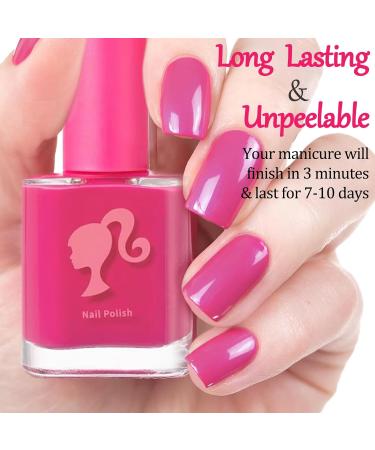 Neon Pink Nail Polish - Strengthening Hot Pink Nail Varnish Quick Dry - Long Lasting Oil Base Natural Nail Polish - Breathable Vegan Nail Polish No Need Nail Lamp for DIY Nail Art - Buy Online on GoSupps.com