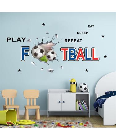 ANHUIB Football Wall Stickers - Boys Bedroom Decor | Soccer Sport Decal for Kids Room | Classroom Wall Decoration and Accessories - Buy Online on GoSupps.com