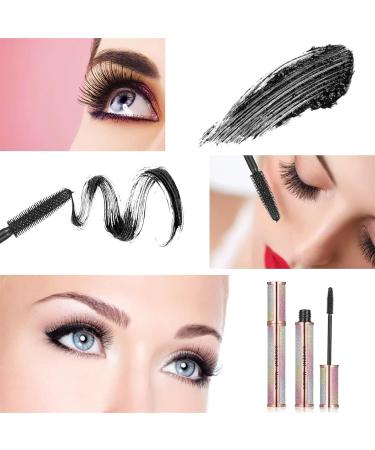Waterproof Silk Fiber Thick Mascara Waterproof 4d Silk Fiber Mascara for Long Natural Looking Thickening and Curling Mascara. (Black 3pcs) Black 3pcs - Buy Online on GoSupps.com