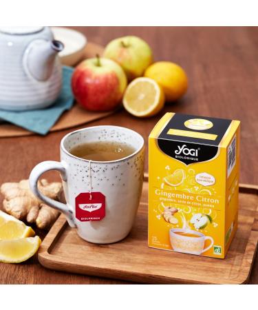 Yogi Organic Ginger Lemon Infusion 100% Organic Ginger Lemon Zest and Apple 15 Heat Sealed Sachets without staple 311716 - Buy Online on GoSupps.com