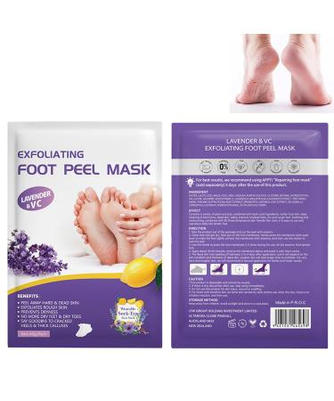 Foot Mask Foot Peel Mask Lavender & VC Exfoliating Foot Peel Mask Lavender Exfoliating Foot Mask Peel Feet Peeling Mask Exfoliating Foot Mask Foot Moisturizing Mask
