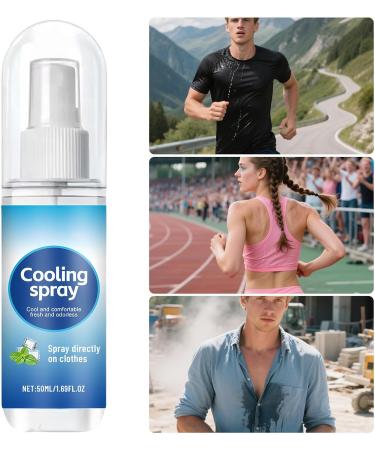 Cool Spray Refreshing Liquid Soothing Solution 50ml Cooling Mist Portable Chill Spray Instant Refreshment Dispenser Quick Relief Practical Temperature Control Soft Comfort - Buy Online on GoSupps.com