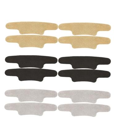 FRCOLOR 6 Pairs Anti-wear Foot Stickers Heel Pads Cushion Leather Insole High Heel Stickers Anti Slip Heel Grips Heel Foot Sticker Shoe Heel Stickers Clamp Cowhide Suede Anti Drop Heel