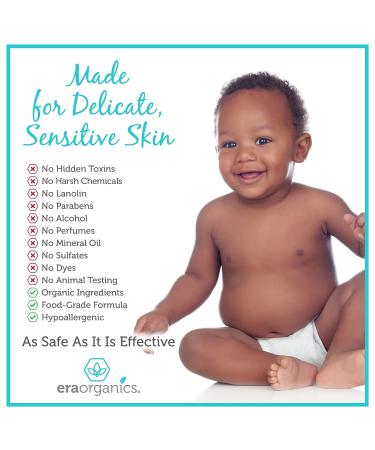 Organic Baby Diaper Rash Cream with Aloe Vera, Chamomile & Calendula - Gentle & Soothing Zinc Oxide Formula - Buy Online on GoSupps.com