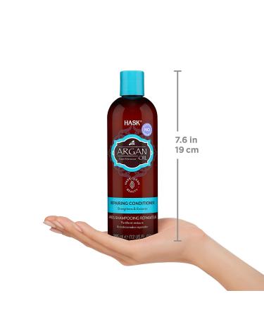 Hask Beauty Argan Oil Repairing Conditioner 12 fl oz - Nourish & Revive Hair - Buy Online on GoSupps.com