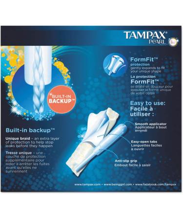 Tampax Pearl Regular Unscented Tampons, 36 Count - Size 36ct - Buy Online on GoSupps.com