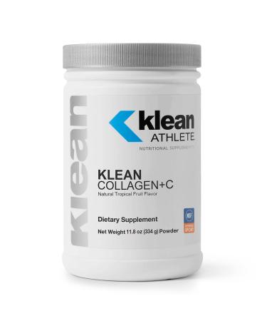 Klean Athlete Klean Collagen+C | Supports Musculoskeletal Health to Help Optimize Performance and Mobility | 11.8 Ounces | Natural Tropical Fruit Flavor