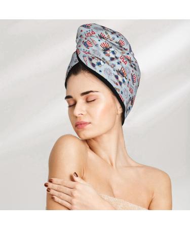 Ultra Plush Microfiber Hair Towel Wrap for Women | Ultra Absorbent Twist Hair Turban for Curly Long & Thick Hair | I Love USA - Buy Online on GoSupps.com