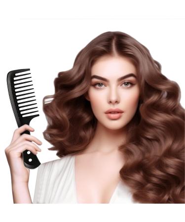 Combs Wide Tooth Comb for Curls helps maintain Curls and Waves without Causing Frizz Effectively Detangling Hair without Pulling or Scratching Women Hair Sturdy Easy to Use Ideal for Wet Combing 1 count (Pack of 1)