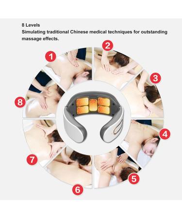 Intelligent Neck Massager - 5 Modes 8 Heating Levels | U-Shaped Portable Electric Pulse Pain Relief - Shop Worldwide! - Buy Online on GoSupps.com