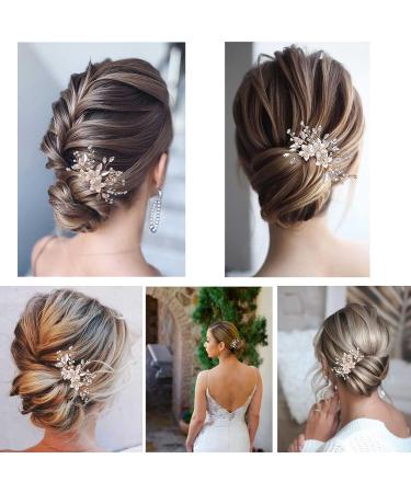 Gold Crystal Bridal Hair Comb - Wedding Accessories for Brides & Bridesmaids - Buy Online on GoSupps.com