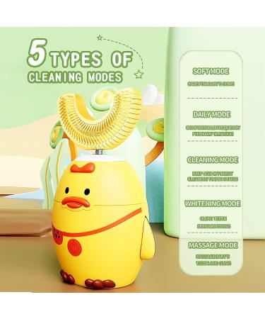 RexCodar Kids Electric Toothbrush | Cartoon Duck | Ages 2-6 | 5 Smart Modes | IPX7 Waterproof - Buy Online on GoSupps.com