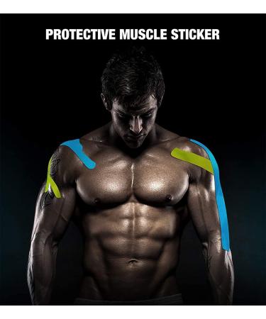 Kinesiology Tape - 6 Rolls Set Lychee Elastic Therapeutic Sports Tape for Shoulder Knee Elbow Pain Relief Latex Free Water Resistant Breathable 2" x 16.4 feet Per Roll (Light Blue) - Buy Online on GoSupps.com