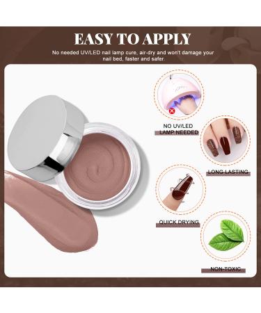 Aubss Fall Color Dip Powder Nail Kit - 8 Brown Dipping Powder Set for DIY Manicure - Buy Online on GoSupps.com