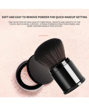 Soft Powder Makeup Brush | Kabuki Brush for Face, Cheeks, Bronzer, Blush & Foundation - Black - Buy Online on GoSupps.com