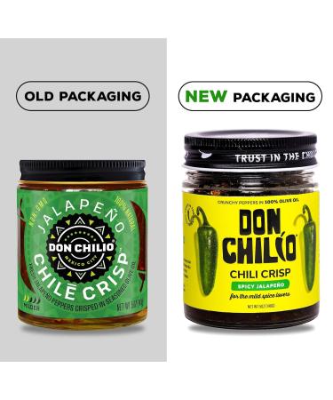 Don Chilio Chile Crisp - Crunchy Sliced Jalapenos in Hot Seasoned Oil - Mild Flavor- 0 Carb Keto Friendly - Versatile Topping, Sauce, or Salsa Alternative - Buy Online on GoSupps.com