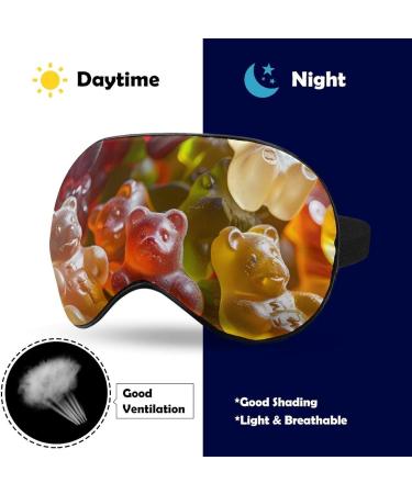 Bears Candies Funny Eye Mask - Soft Blindfold with Adjustable Strap for Comfortable Sleep & Travel - Buy Online on GoSupps.com