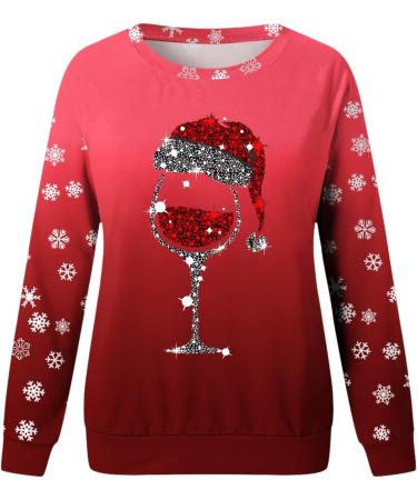 Christmas Snowman Penguin Print Women's Sweatshirt - Red Xmas Jumper - Buy Online on GoSupps.com