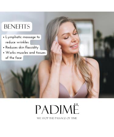 Buy Padime Rose Quartz Gua Sha Stone - Reduce Facial Tension Puffiness & Enhance Skin Care | Perfect Gift for Spa Lovers - Buy Online on GoSupps.com