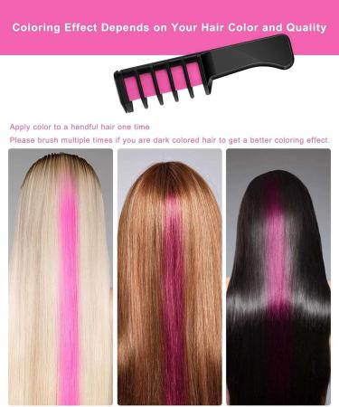 Hair Chalk Combs Kit for Kids - Non-Toxic Temporary Hair Color Cream Set with Gloves and Shawl - Easter and Cosplay DIY - 6 Colors - Buy Online on GoSupps.com