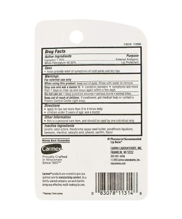 Carmex Classic Medicated Lip Balm - Original Tube 0.35 oz | Soothes & Heals Lips - Buy Internationally - Buy Online on GoSupps.com