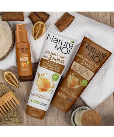 Natur Moi Nourishing shampoo with organic honey extract and organic olive evening primrose and apricot oils Repairs frizzy or dry hair Pack of 4 250ml - Buy Online on GoSupps.com