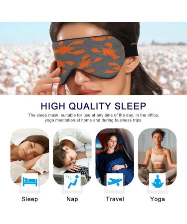 Light Blocking Crayfish Pattern Sleep Mask - Soft & Adjustable Eye Cover for Men & Women | Perfect for Travel Naps & Work - Buy Online on GoSupps.com
