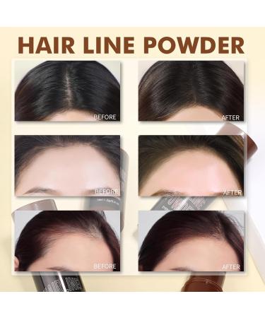 Hairline Powder Hair Root Touch Up Sweatproof Hairline Shadow Hair Filler Waterproof Hair Root Concealer Instantly Root Cover Up Powder for Hairline & Eyebrows (Medium Brown) - Buy Online on GoSupps.com