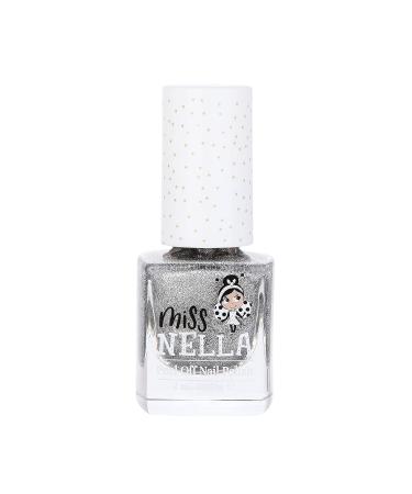 Miss Nella Shooting Star Peel-Off Nail Polish for Kids | Non-Toxic Water-Based Silver Glitter | Safe & Odorless - Buy Online on GoSupps.com