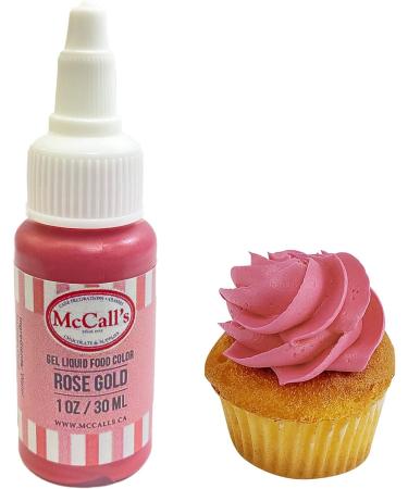 McCall's Liquid Gel Food Color 1 oz (Rose Gold 30 ml) Rose Gold 30 ml (Pack of 1)