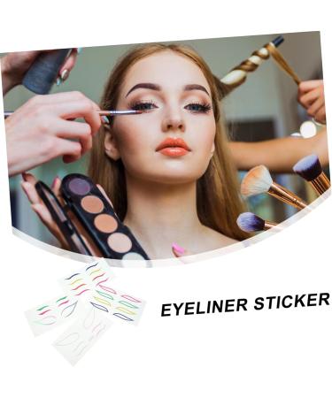 Healeved 12 Sets Paper Beauty Eyeliner Decal Waterproof Eyeliner Sticker Stickers 1 count (Pack of 1) Colorfulx3pcs - Buy Online on GoSupps.com