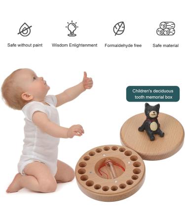Amosfun Wooden Baby Tooth Fairy Box - Cat Pattern Tooth Saver Storage for Kids Keepsake Memories - Buy Online on GoSupps.com